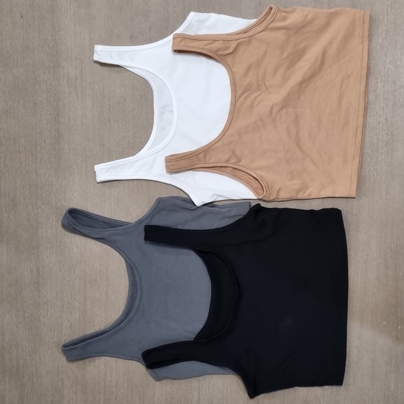 SHEIN Tops - 💥 3 for $20 4 x Shein crops, all size xs, white, brown, black and grey